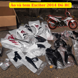 Bộ áo và Tem XE Yamaha Exciter 135 2014 Đỏ RC Chính Hãng